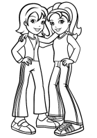 A coloring page of polly pocket